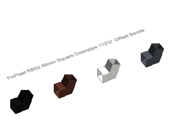 Product: RBS2 65mm Square Downpipe 112½° Offset Bends