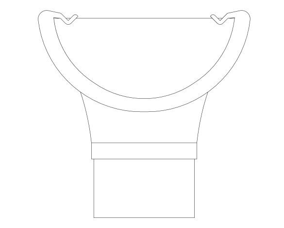 Product: RO2 112mm Half Round Stopend Outlet