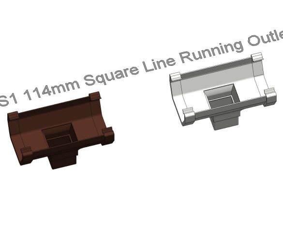 Product: ROS1 114mm Square Line Running Outlet