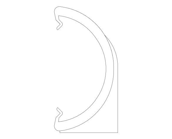Product: RU1 112mm Half Round Union Bracket