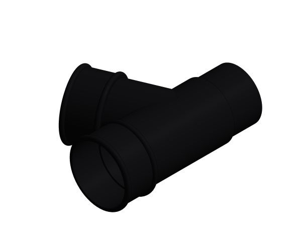 Product: RY1 68mm Round Downpipe 67.5(1-2)° Branch