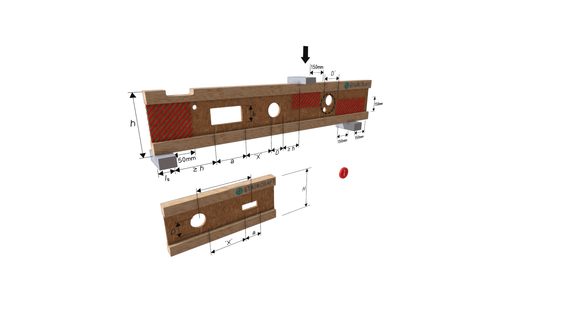 Product: i30 - Joist Web Holes - Permissable Hole Rules